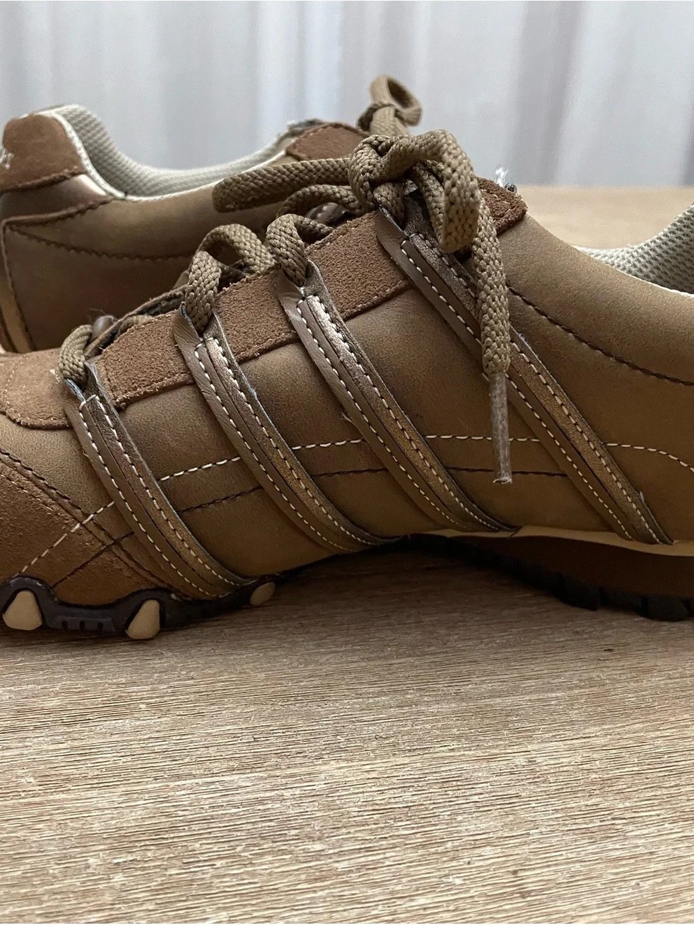 Skechers Brown Leather/Suede Sneakers. Biker Style Patroler in Desert color - Picture 7 of 14